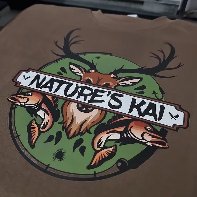 Custom printed t-shirt with a bold full-colour graphic by Creative Design and Print in Auckland